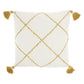 Boho Mustard Cotton Accent Throw Pillow