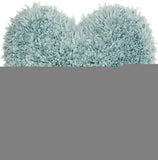Heart Shaped Celadon Shag Accent Pillow