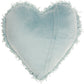 Heart Shaped Celadon Shag Accent Pillow