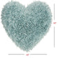 Heart Shaped Celadon Shag Accent Pillow