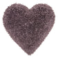 Heart Shaped Lavendar Shag Accent Pillow