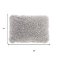 Pale Gray Knubby Plush Lumbar Throw Pillow