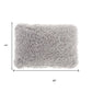 Pale Gray Knubby Plush Lumbar Throw Pillow