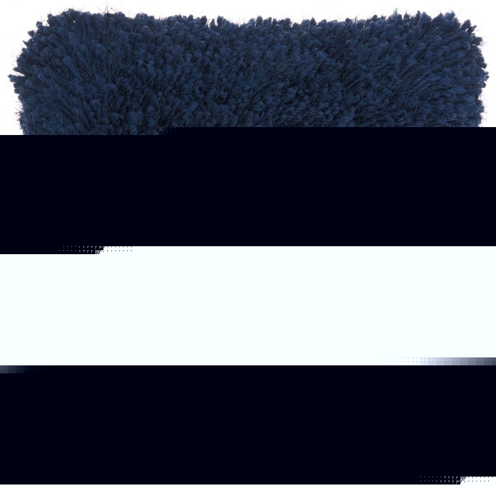 Fluffy Navy Shag Accent Throw Pillow