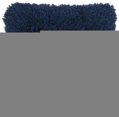 Fluffy Navy Shag Accent Throw Pillow
