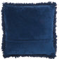 Fluffy Navy Shag Accent Throw Pillow