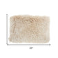 14" X 20" Beige Throw Pillow