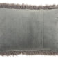 14" X 20" Slate Gray Faux Fur Throw Pillow