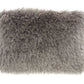 14" X 20" Slate Gray Faux Fur Throw Pillow