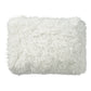 14" X 20" White Super Shaggy Throw Pillow