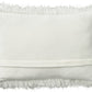 14" X 20" White Super Shaggy Throw Pillow