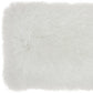 14" X 20" White Super Shaggy Throw Pillow
