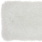 14" X 20" White Super Shaggy Throw Pillow