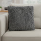 Square Charcoal Shag Throw Pillow