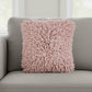 20" Pale Pink Soft Nubby Shag Throw Pillow