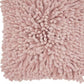 20" Pale Pink Soft Nubby Shag Throw Pillow