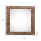 10" x 10" Brown Solid Wood Hanging Picture Frame