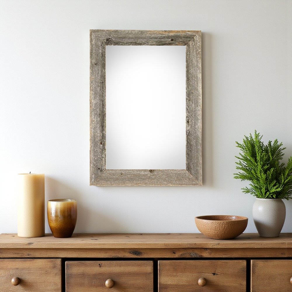 10" x 20" Gray Solid Wood Hanging Picture Frame