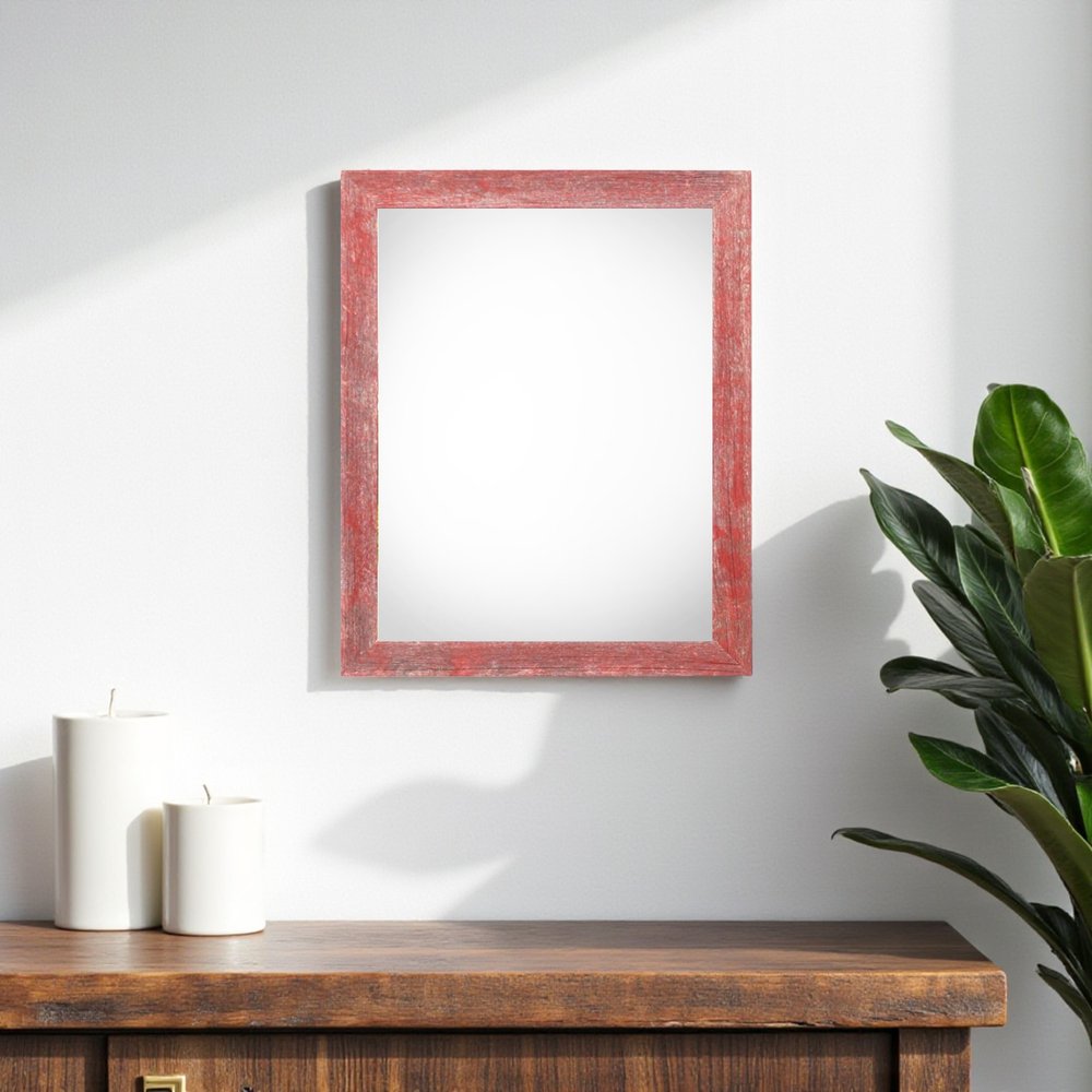 11" x 14" Red Solid Wood Hanging Picture Frame
