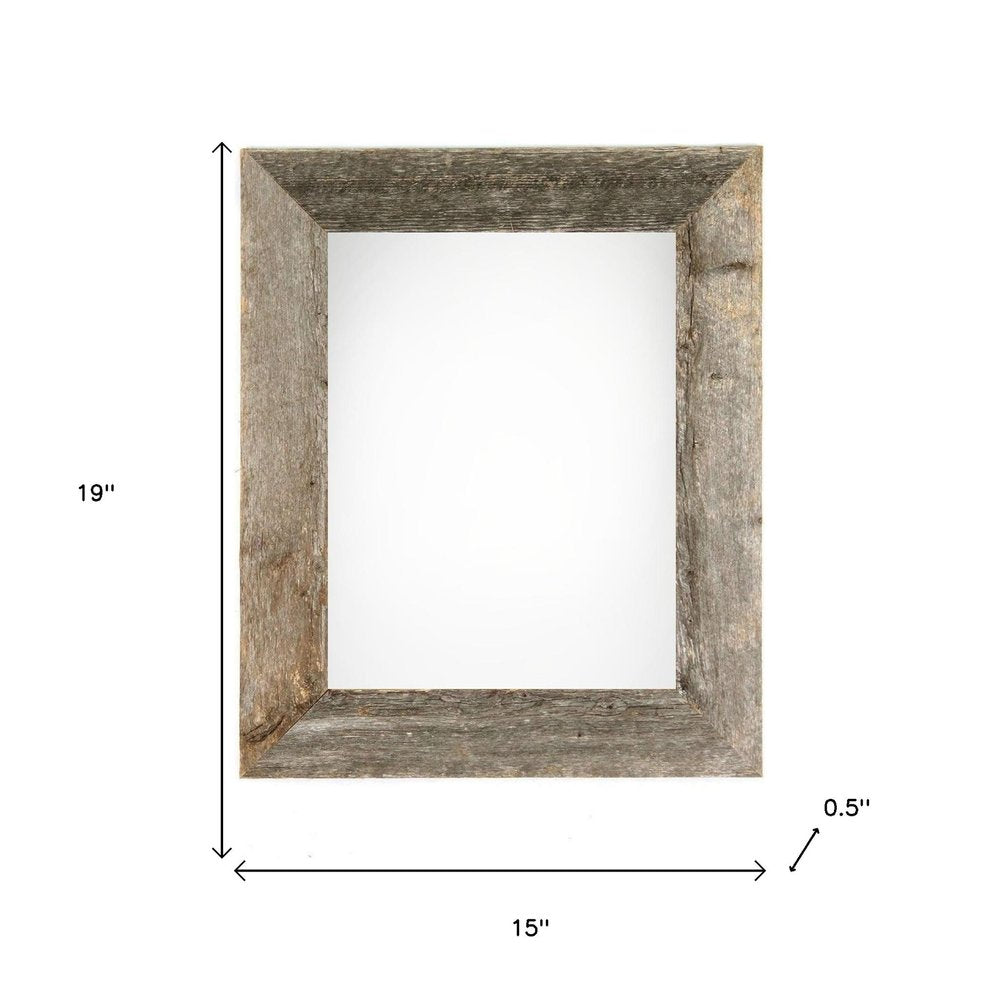 12" x 16" Gray Solid Wood Hanging Picture Frame