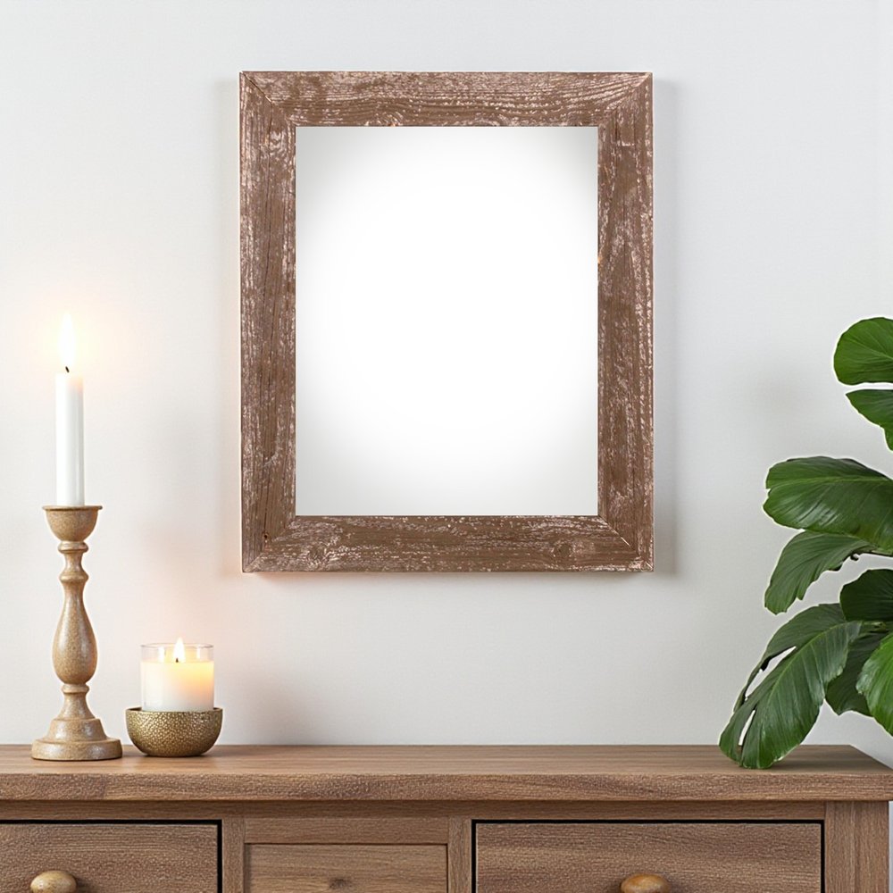 12" x 18" Brown Solid Wood Hanging Picture Frame