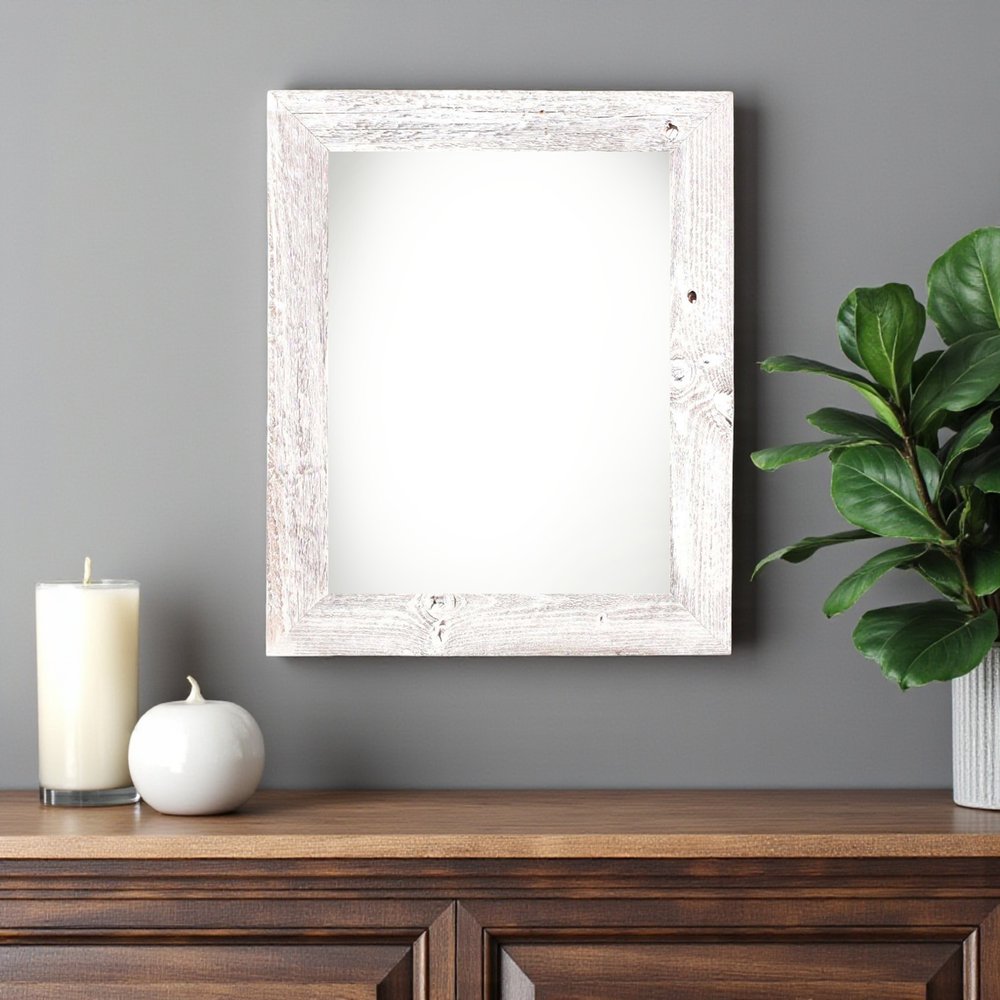 12" x 18" White Solid Wood Hanging Picture Frame