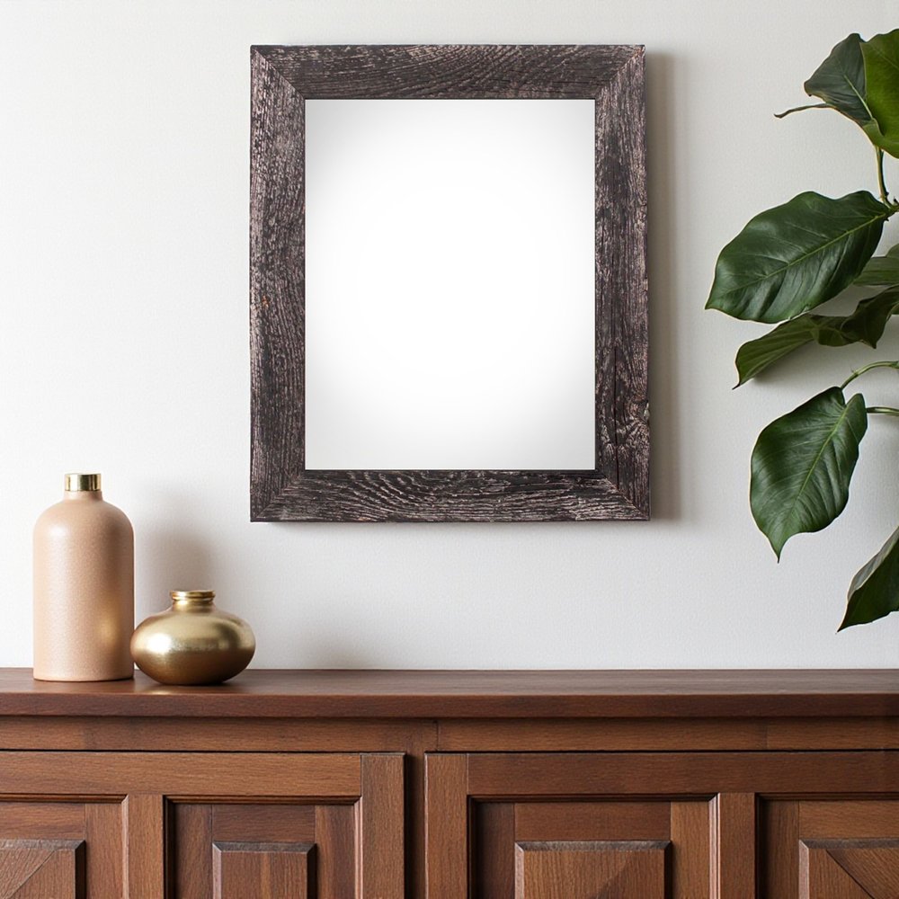 14" x 18" Black Solid Wood Hanging Picture Frame