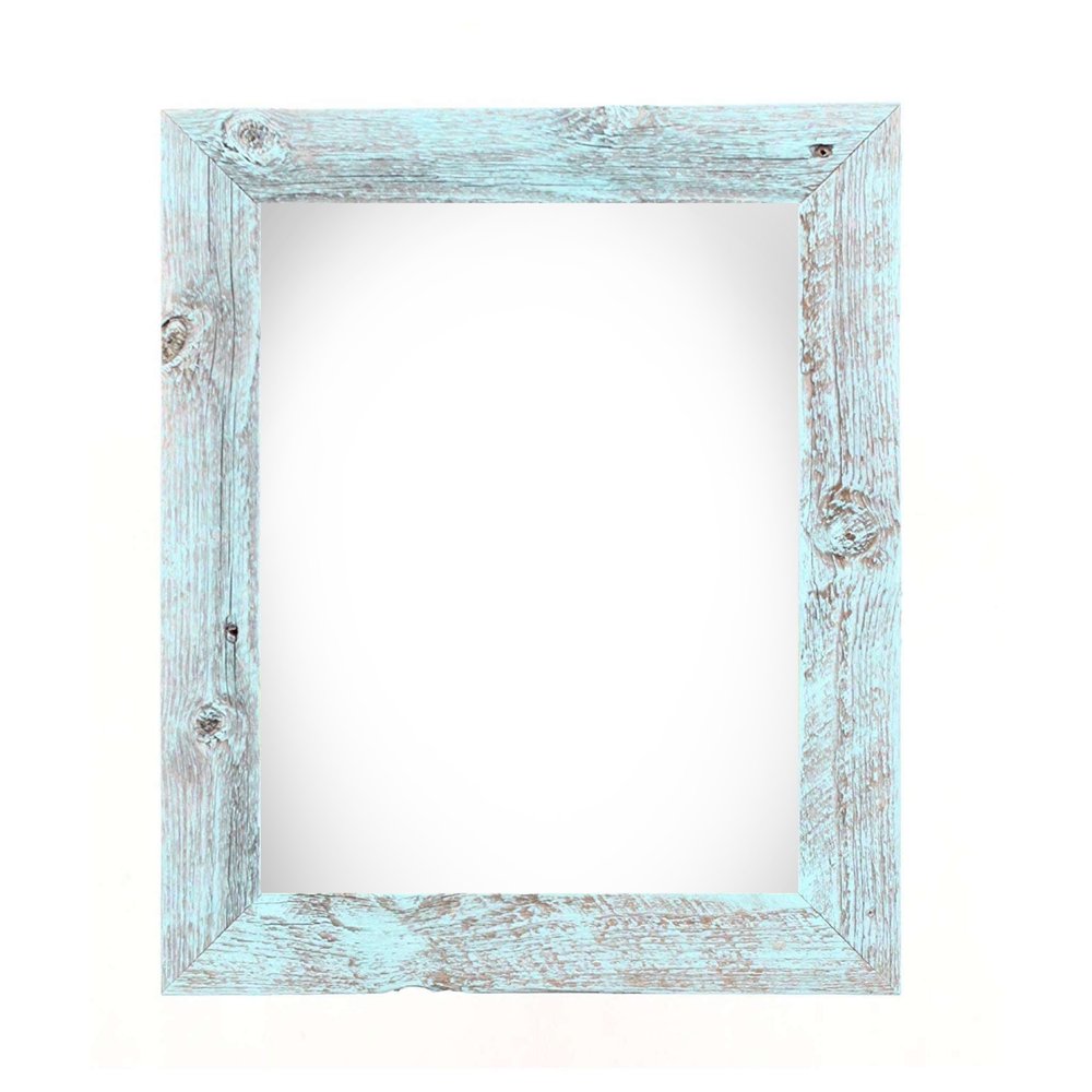 14" x 18" Blue Solid Wood Hanging Picture Frame
