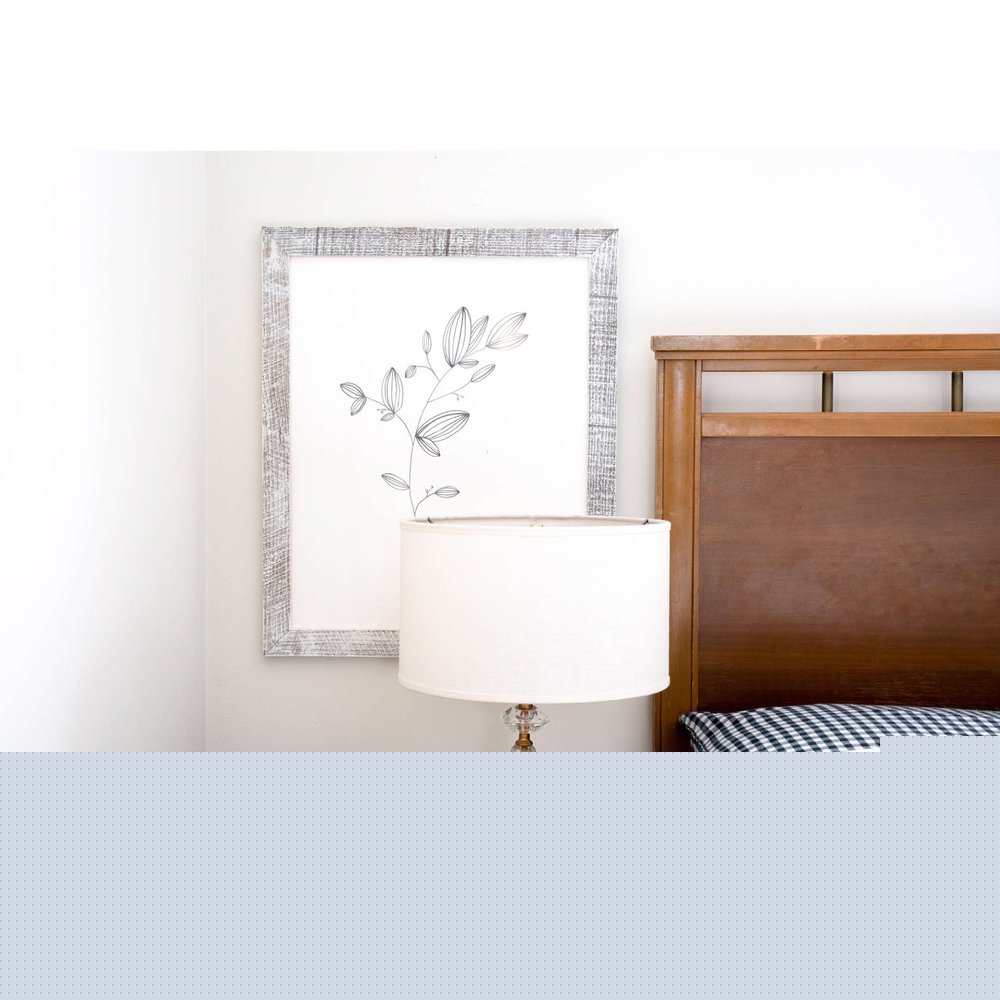 20" x 28" White Solid Wood Hanging Picture Frame