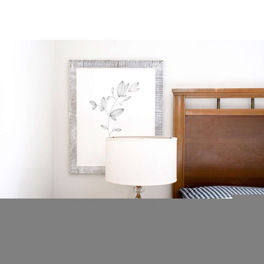 20" x 28" White Solid Wood Hanging Picture Frame