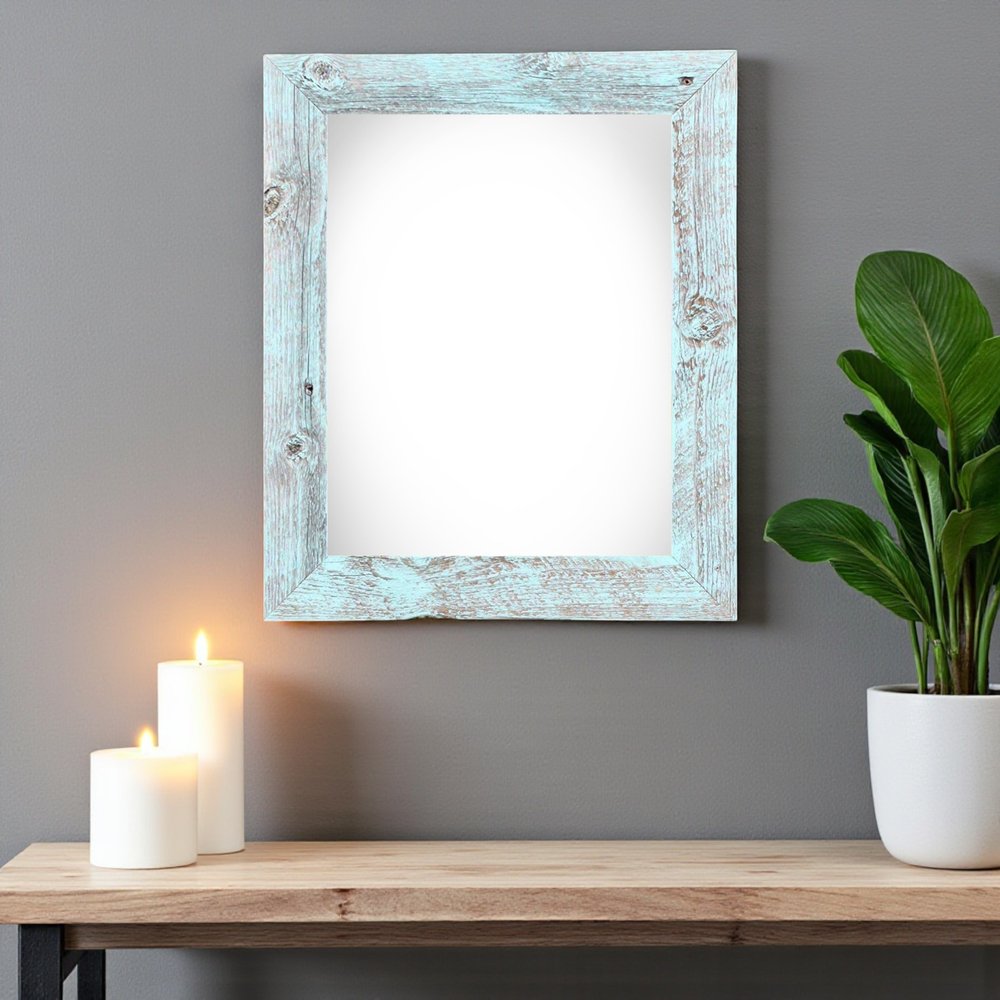 20" x 30" Blue Solid Wood Hanging Picture Frame