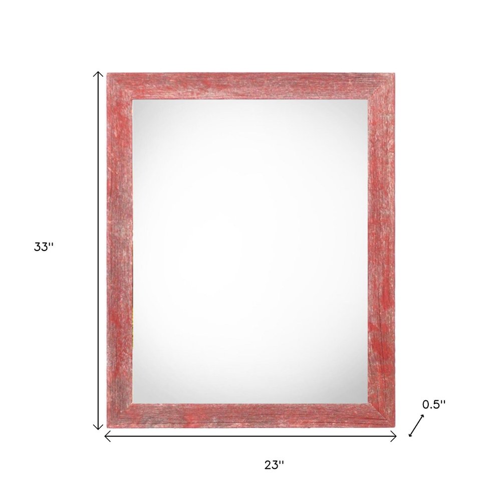 20" x 30" Red Solid Wood Hanging Picture Frame