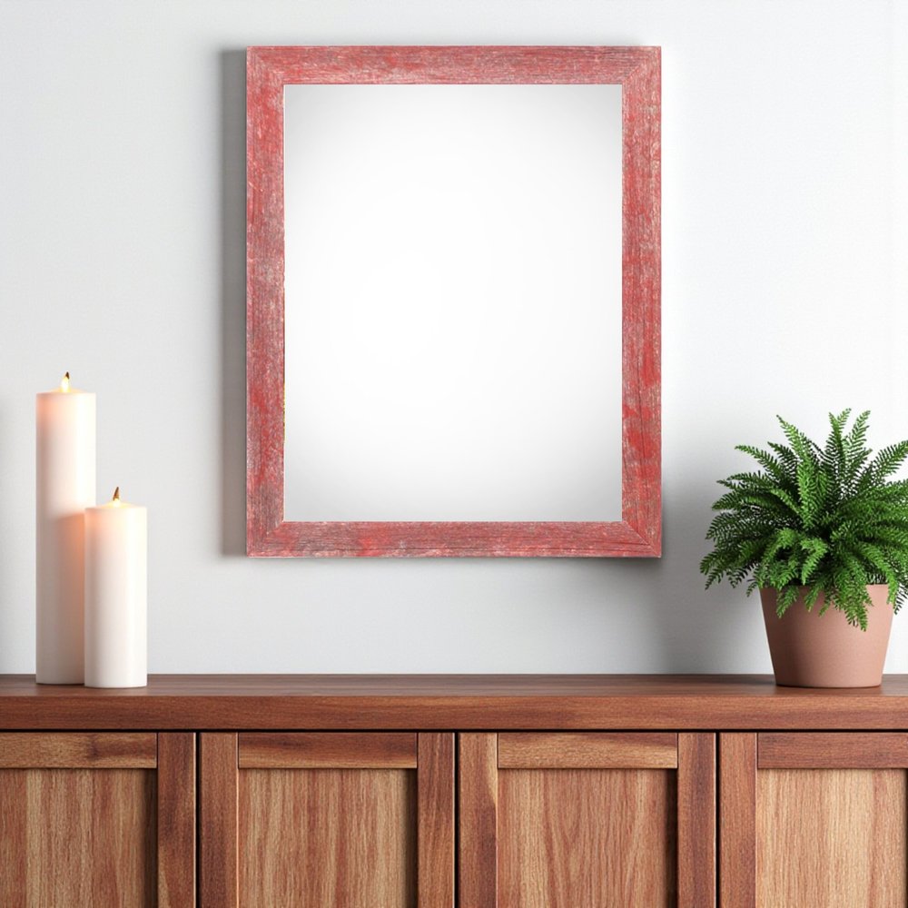 20" x 30" Red Solid Wood Hanging Picture Frame