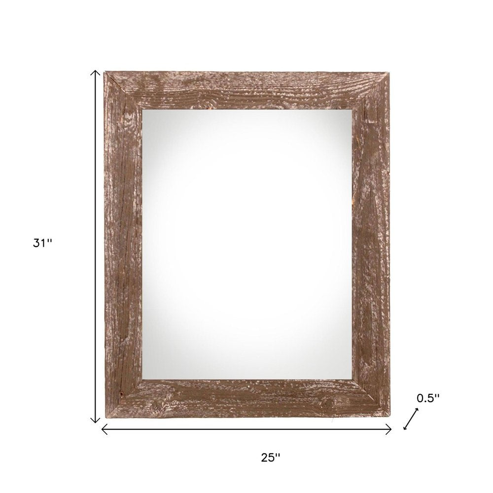 22" x 28" Brown Solid Wood Hanging Picture Frame