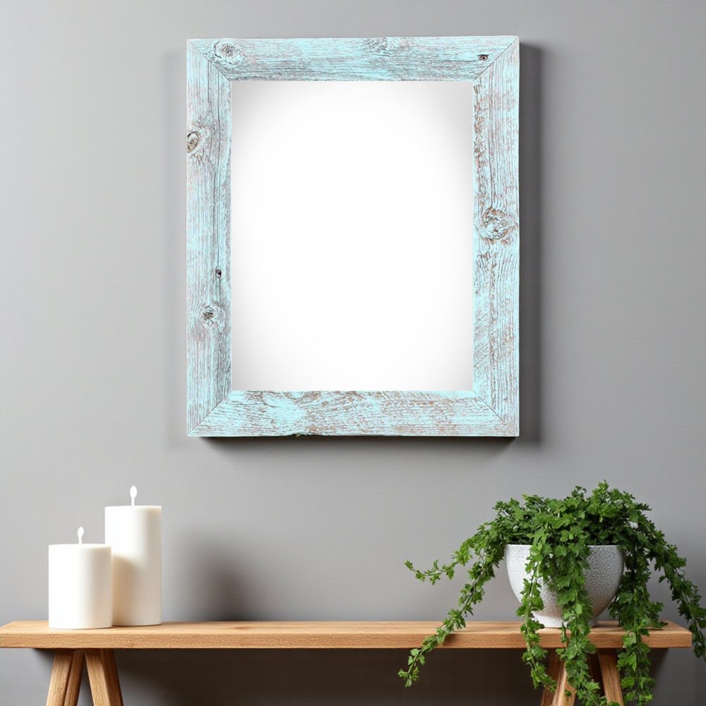 24" x 30" Blue Solid Wood Hanging Picture Frame