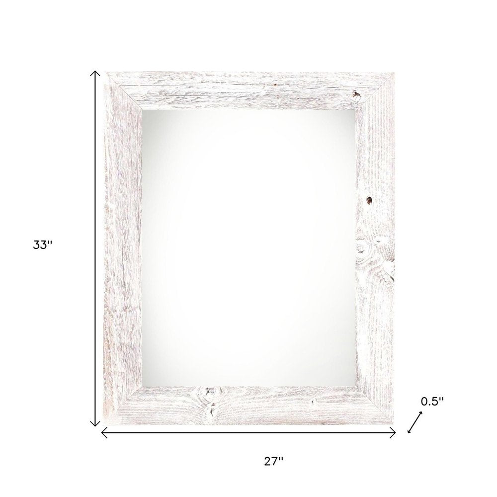 24" x 30" White Solid Wood Hanging Picture Frame