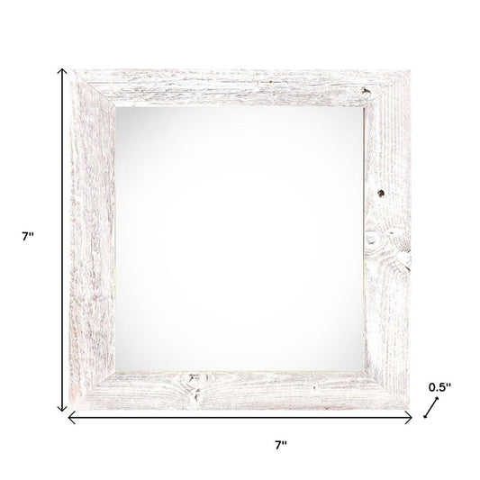 4" x 4" White Solid Wood Tabletop Picture Frame