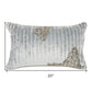 12" X 20" Periwinkle Cotton Throw Pillow