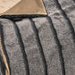 Gray Faux Fur Striped Plush Throw
