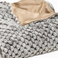 Brown Faux Fur Ombre Plush Throw