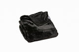 50" X 60" Black Faux Fur Plush Throw Blanket
