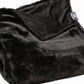 50" X 60" Black Faux Fur Plush Throw Blanket