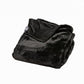 60" X 2" Black Faux Fur Plush Throw Blanket