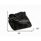50" X 60" Black Faux Fur Plush Throw Blanket