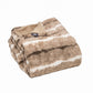 Beige Faux Fur Ombre Plush Throw