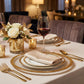 13" Clear And Gold Glass Charger Plate