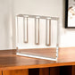 7" Clear Crystal Clear Square Table Vase