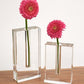 6" Clear Square Crystal Glass Table Vase
