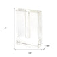 8" Clear Crystal Clear Square Table Vase