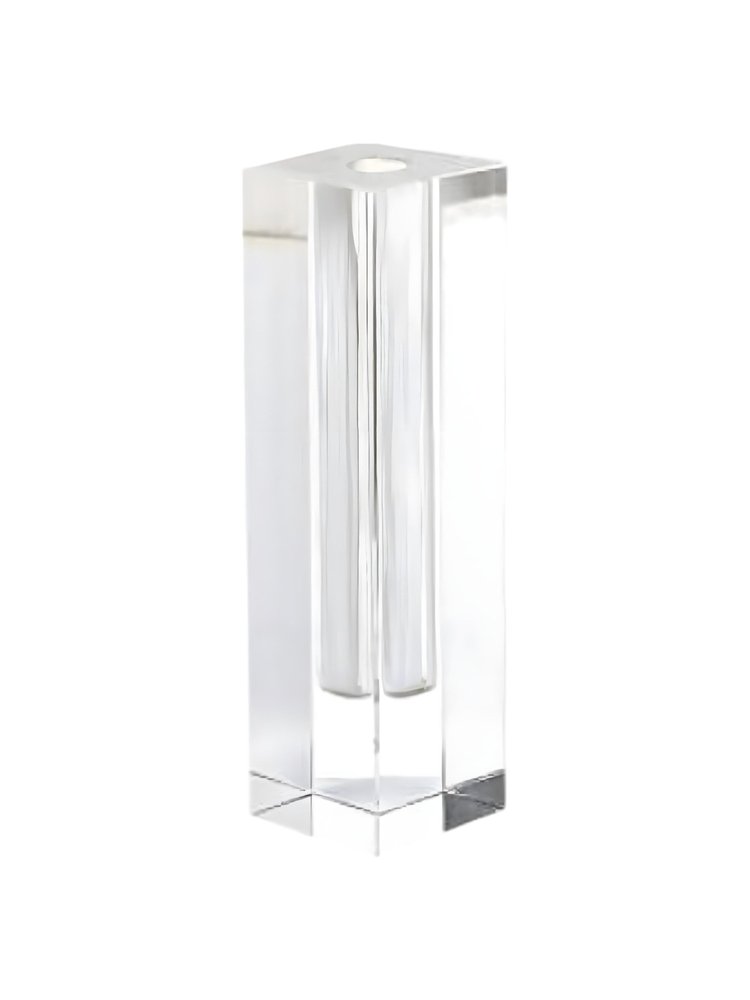 10" Clear Cylinder Crystal Glass Table Vase